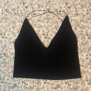 Free People Black Strappy Brami